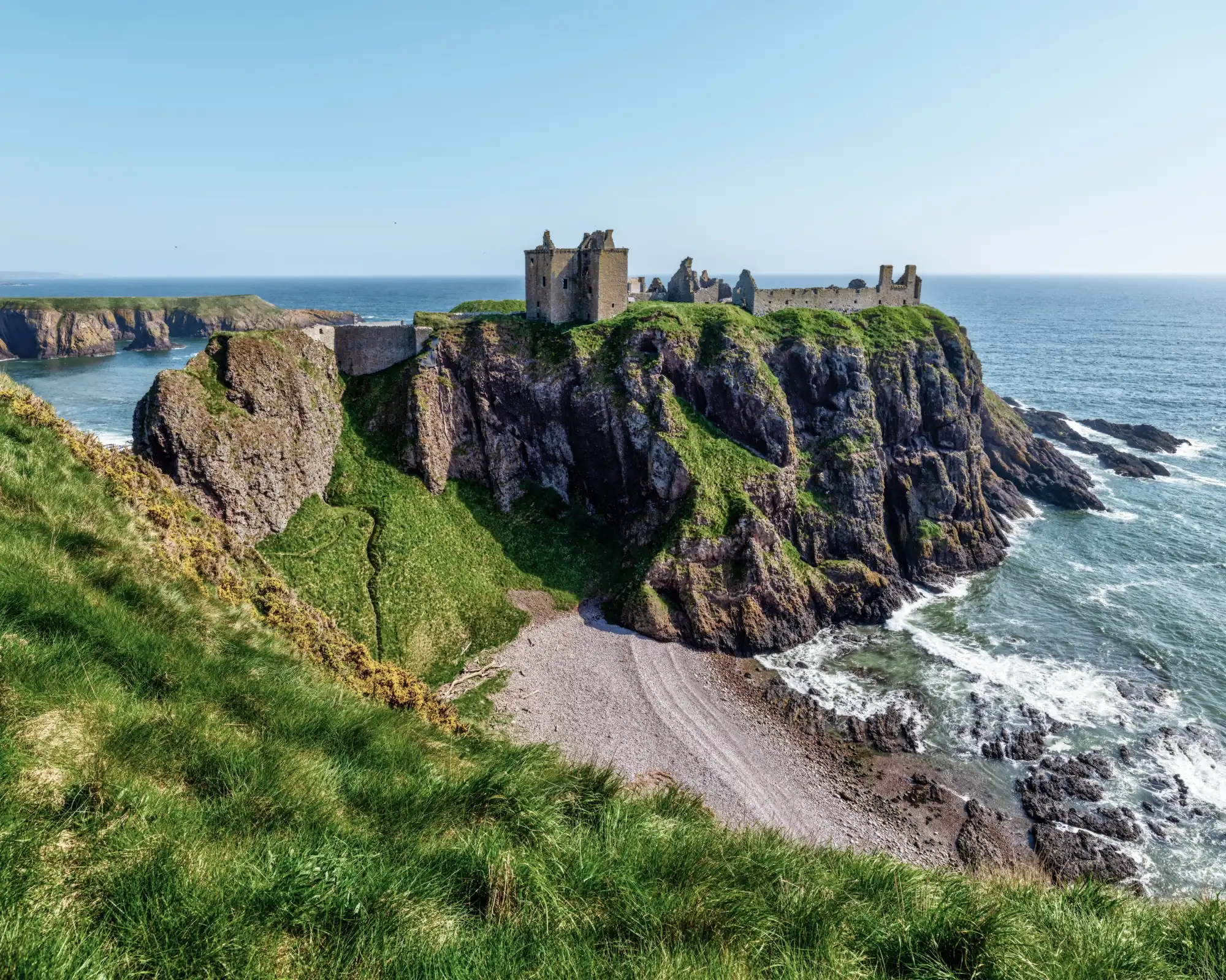 Dunnottar Castle on its headland south of Aberdeen