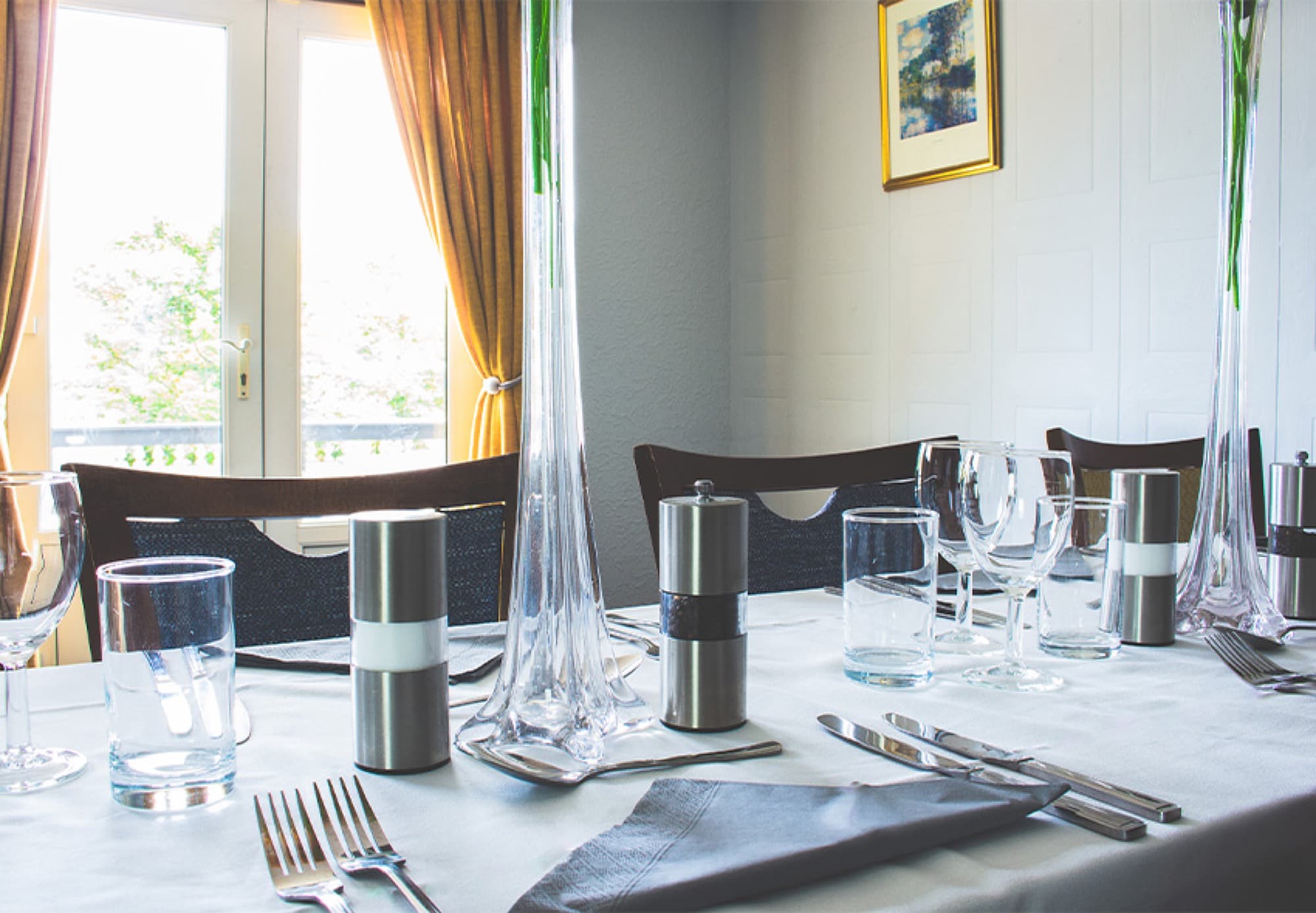 Die Charleston Suite, für ein privates Dinner eingedeckt